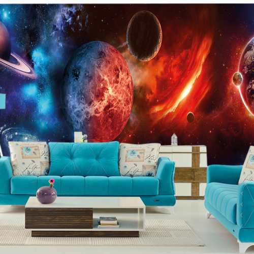 3D Gezegenler Duvar Kağıdı