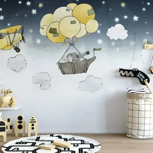 Uçan Filler Duvar Posteri