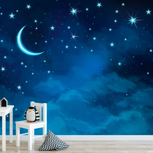 Ay ve Yıldızlı Çocuk Odası Posteri