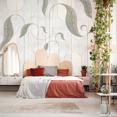 Sarkan Yapraklar 3D Duvar Kağıdı