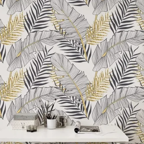 Altın ve Antirasit Tropik Yapraklar