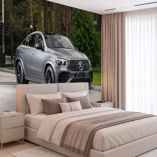 3D Lüks SUV Duvar Kağıdı - Modern Gri Araba Poster
