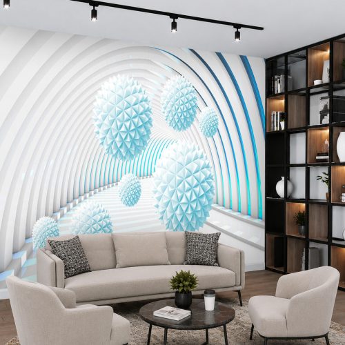 Uçan Balonlu Hayvanlar Duvar Kağıdı - 3D Bulutlu Çocuk Odası Posteri