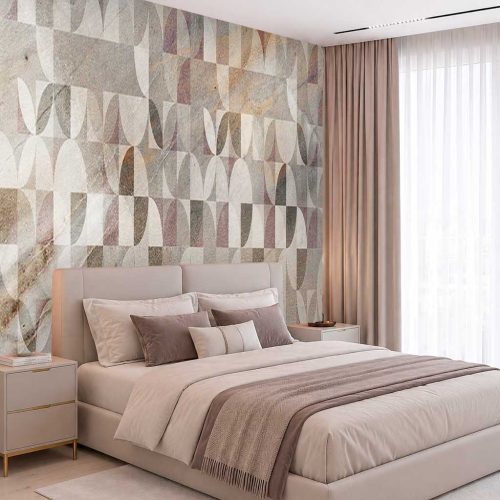 Taş Dokulu Kemer Desenli Modern Duvar Kağıdı